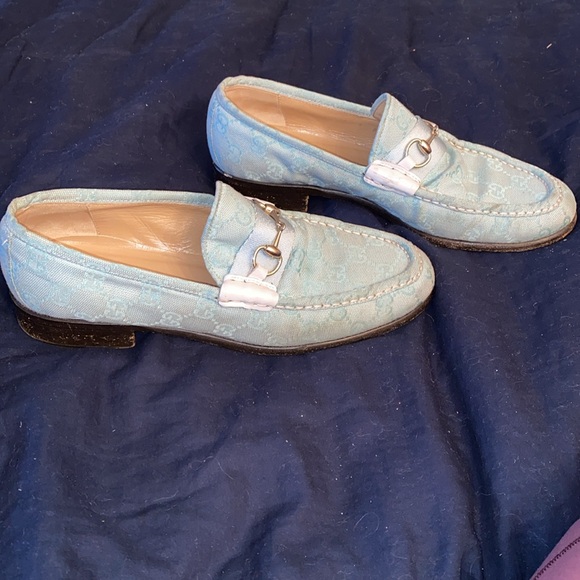 Gucci Princetown GG Monogram Limited Edition Denim Loafers Light Blue - Picture 10 of 12